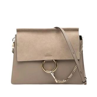 Chlo&eacute; Pre-owned Faye Crossbody Bag - Dames - Pre-owned - Beige - Maat: ONE Size Leer