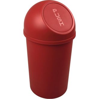 Helit Recipiente Para Residuos Con Trampilla De Polipropileno Rojo