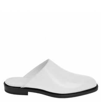 Ferragamo Gasco Leather Mules, Size 10 EE