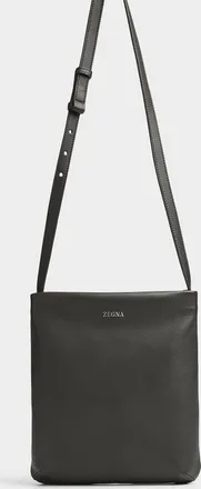 Ermenegildo Zegna Mens Secondskin supple leather cross-body bag