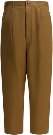 Junya Watanabe Cropped Broeken - Heren - Vrijetijds broeken - Bruin - L - Katoen - Broeken