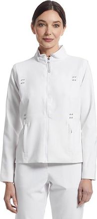 Jamie Sadock Elegante Full Zip Jacket Womens Jacket Sugar : XL, Polyester/Spandex