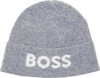 HUGO BOSS Accessoires, Heren, Grijs, ONE Size, Wol, Elios Hat