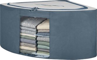 KASANOVA Scatola armadio angolare 63x28x48 cm doppia cerniera blu