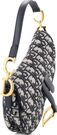 Dior Saddle Handbag Oblique Canvas Mini shoulder bag - Blauw