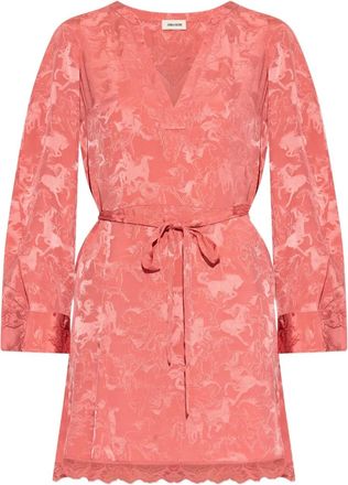 Zadig&Voltaire V-neck printed dress - Pink