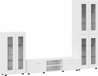 vidaXL Conjunto De Mueble De Tv Brillante Madera De Ingenier&iacute;a Vidaxl