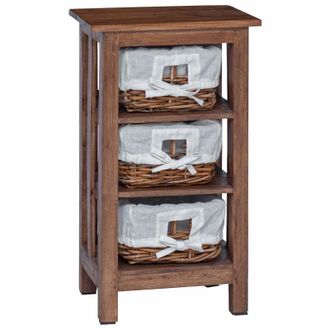 vidaXL Mesa Lateral Marr&oacute;n 38 X 28 X 72 Cm Madera Maciza De Caoba Vidaxl