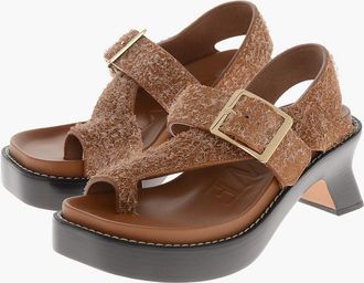 Loewe Textured Leather Sandals EASE with 7cm Leather Sole Loewe