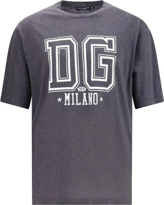 Dolce & Gabbana Shirts - Heren - T-shirts - Grijs - L - Tops