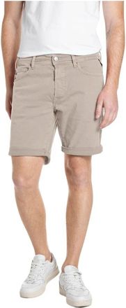 Replay Bermuda Tapered Fit Rbj. 981 - Heren - Denim shorts - Beige - W32 - Katoen - Korte Broeken