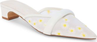 Matisse Footwear Kellan Pointed Toe Mule in White Floral at Nordstrom, Size 11