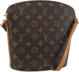 Louis Vuitton Tweedehands Canvas Louis Vuitton tassen - Dames - Vintage Schoudertas - Bruin - ONE Size - Vintage