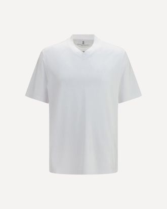 Brunello Cucinelli Cotton jersey V-neck T-shirt Male XXXL