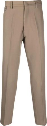 low brand Sartorial Crop Broeken - Heren - Straight fit broeken - Beige - W31 - Wol - Broeken