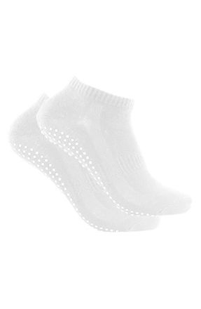 Stems 2-Pack Gripper Ankle Socks in White at Nordstrom