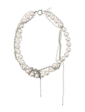 Justine Clenquet Nicole Silver-Plated Pearl Multi-Layered Choker
