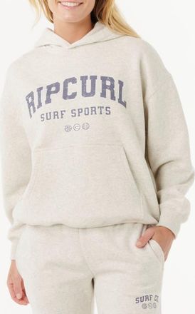 Rip Curl Varsity Sports Cotton Hoodie in Sports Marle at Nordstrom, Size Small