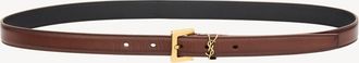 Saint Laurent Cassandre Leather Belt