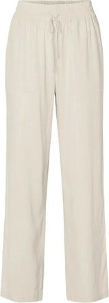 Selected Broeken, Dames, Beige, M, Linnen, Viva-Gulia HW Lange Linnen Broek