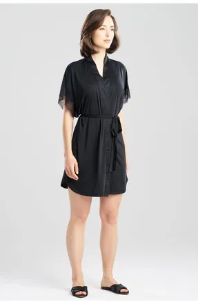 Natori Enchant Short Wrap in Black at Nordstrom, Size X-Large