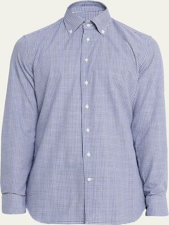 Bergdorf Goodman Mens Cotton Plaid Button-Collar Sport Shirt