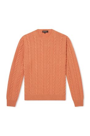Loro Piana Cedar Cable-Knit Cashmere Sweater