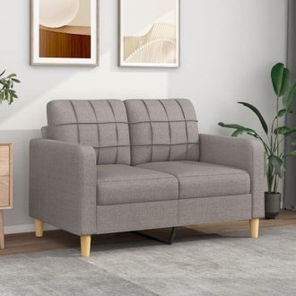vidaXL Furniture Limited - Sof&aacute; De 2 Plazas De Tela Gris Taup&eacute; 120 Cm