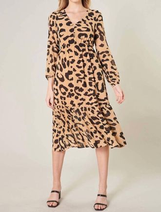 Sugarlips Java Nellie Midi Dress In Leopard