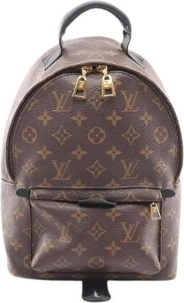 Louis Vuitton Pre-owned Rugzak Handtas - Dames - Vintage Rugzakken - Bruin - ONE Size - Leer - Vintage