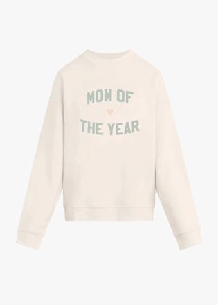 Favorite Daughter Womens Mom Of The Year Sweatshirt In Gardenia/light Sage