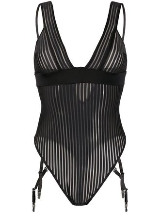 Maison Close Body con scollo a V - Nero