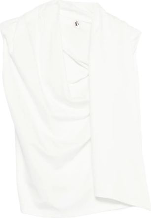 The Garment Gedrapeerde blouse met sjaal - Wit