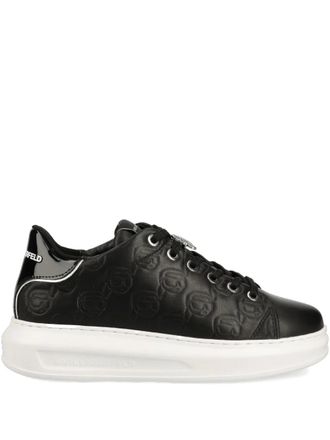 Karl Lagerfeld Leren sneakers - Zwart