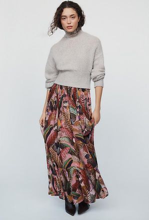 Farm Rio Artisanal Birds Maxi Skirt