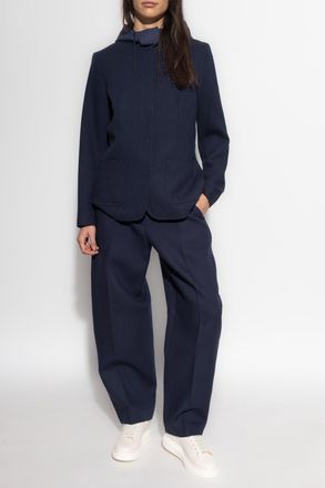 Rag & Bone Creased Trousers, Womens, Navy Blue