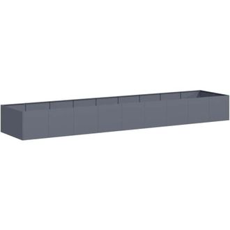 vidaXL Jardinera Acero Gris Antracita 360x80x40 Cm Vidaxl