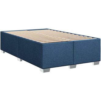 vidaXL Estructura De Cama Sin Colch&oacute;n Tela Azul 120x190 Cm Vidaxl