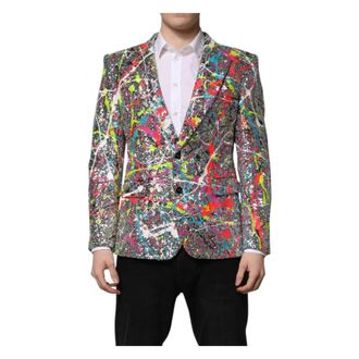 Dolce & Gabbana Abrigo Blazer Sicilia de Lentejuelas Multicolor - Jackets - Hombre - Multicolor - S