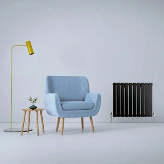 MonsterShop Designer Flat Panel Radiators Matte Black 600mm x 700mm