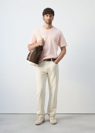 Mango Maglietta 100% cotone stampata rosa chiaro - Uomo - XL - MANGO MAN