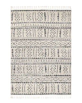 nuLOOM Nuloom Akua Ethnic Bands Tassel Rug