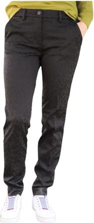 Mason's Jersey Broek met Luipaardprint - Dames - Slim Fit Jeans - Zwart - XL - Jeans