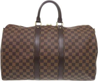 Louis Vuitton Pre-owned Keepall Bandouli&egrave;re 45 Boston Tas - Heren - Vintage Weekendtas - Bruin - ONE Size - Vintage