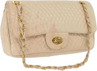 Bally Pre-owned Shoulder Bags, female, Beige, Size: ONE SIZE Pre-owned Leather Shoulder Bag