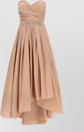 Pinko dattero dress strapless ruched bodice pleated skirt