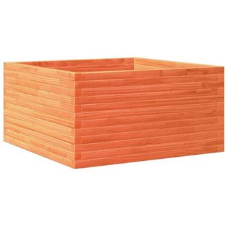 vidaXL Jardinera De Madera Maciza Pino Marr&oacute;n Cera 90x90x46 Cm Vidaxl