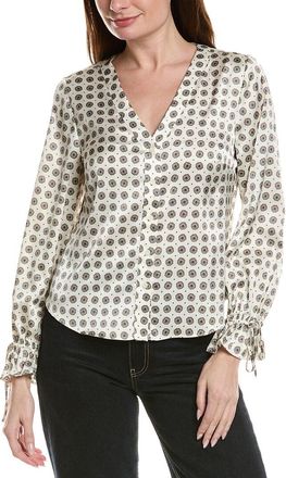 CeCe by Cynthia Steffe Cece Printed Flounce Blouse