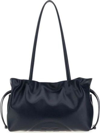 Tory Burch Navy Blue Synthetic Leather Small Ella Shoulder Bag Borse A Mano