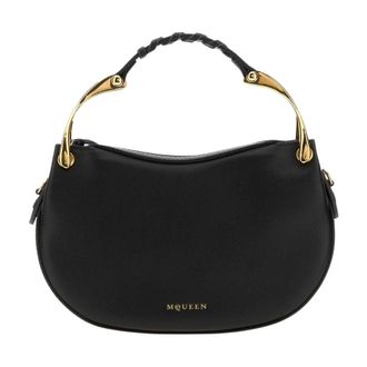 Alexander McQueen Wishbone Mini - Dames - Handtassen - Zwart - ONE Size - Leer - Tassen
